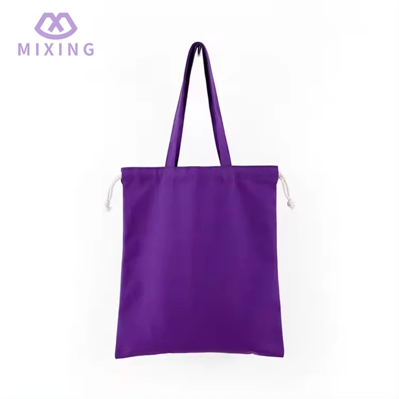 Sac fourre-tout à bandoulière en toile avec cordon de serrage