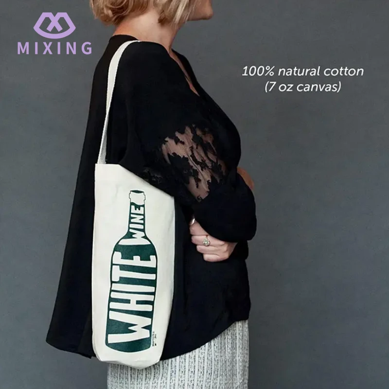 Sac fourre-tout à vin simple en coton